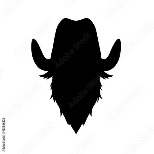 outline of cowboy vector 