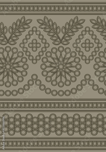 Obraz na płótnie seamless pattern with floral elements w salonie