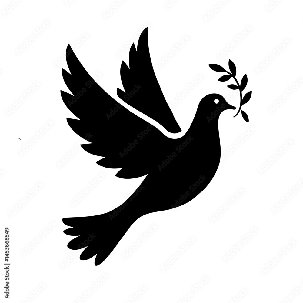 Fototapeta premium Illustration of dove clipart vector 