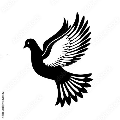 Illustration of dove clipart vector 