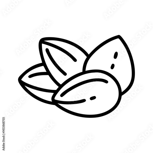 almond shelled on transparent background for web and graphic design
