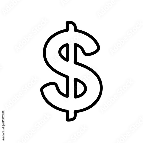dollar sign cash value or monetary coupon on transparent background for web and graphic design