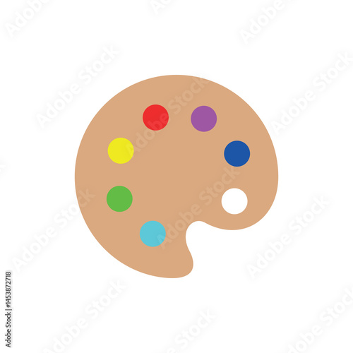 The palette icon. An attribute of an artist, paint, or creative workshop. Indicates a change in the theme, background, or color palette of an application or interface. A tool for painting and painting