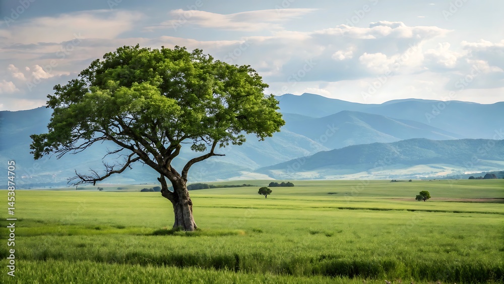 Obraz premium lonely tree in the field
