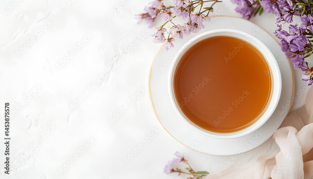 Fototapeta premium Tasty homemade french onion soup served on white table, closeup