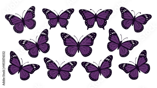 Purple Butterfly Collection Lupus Awareness Support Art Symbolic Design Graphic