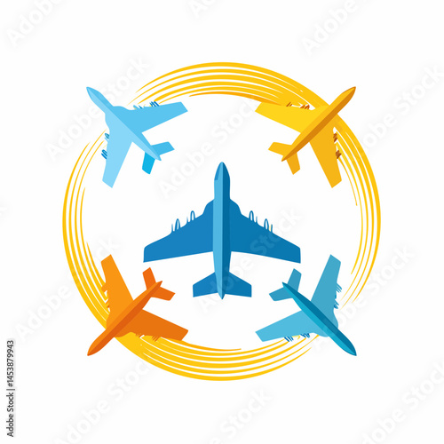Image of fighter plane with sonic boom on white isolated background generated with AI
