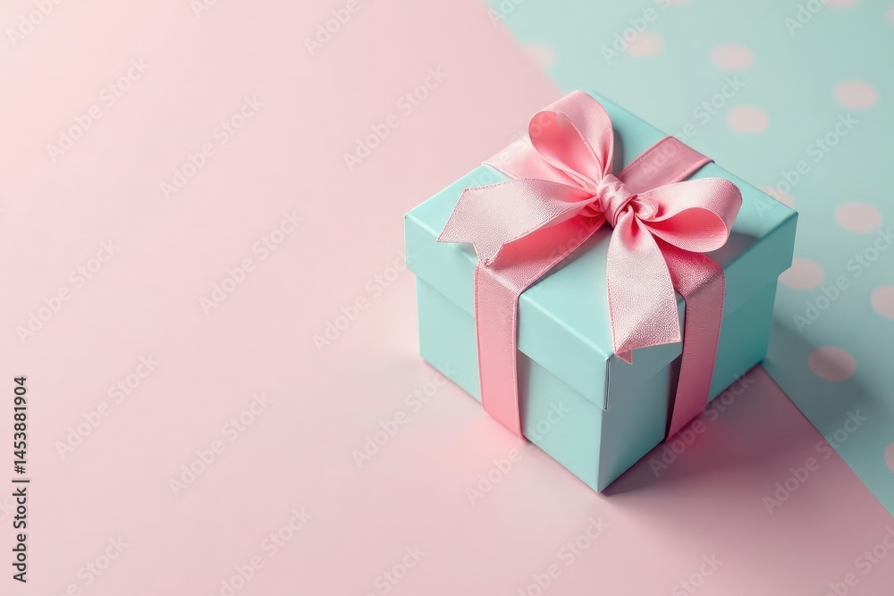Subtle pastel gift box pattern, dotted background, spring, holiday, soft Subtle pastel gift box pattern, dotted background, spring, holiday, soft