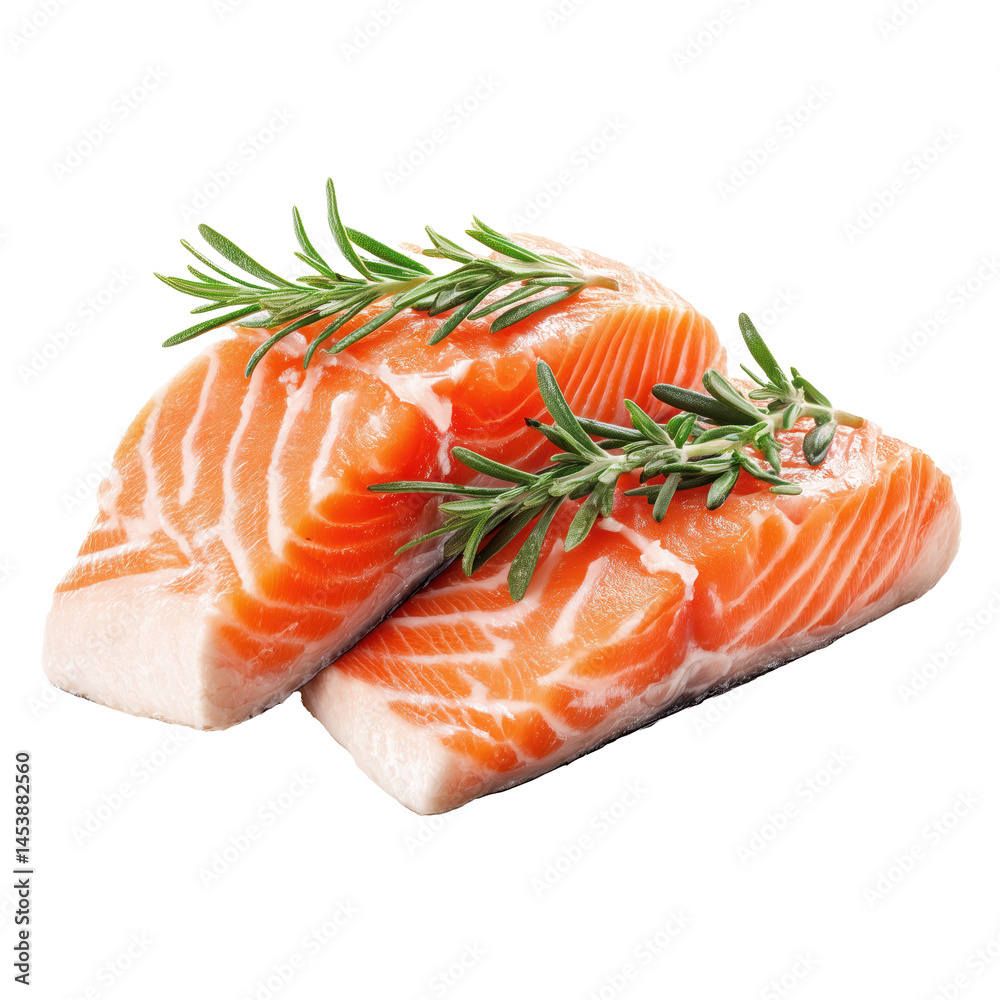 Fresh Salmon Fillets: A Healthy and Delicious Choice for Your Meal , isolated on white background PNG Fresh Salmon Fillets: A Healthy and Delicious Choice for Your Meal , isolated on white background PNG