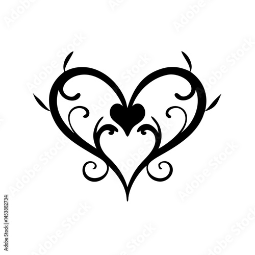 Nested Heart Floral Frame