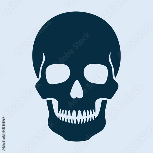 Skull silhouette tattoo vector illustration design