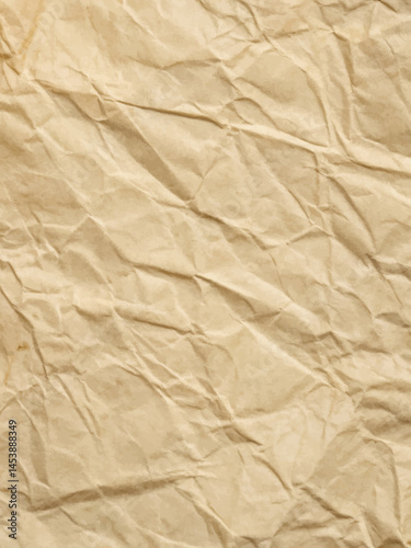 Crumpled paper sheet with vintage old texture vector design perfect for retro styles backgrounds and craft or scrapbooking projects