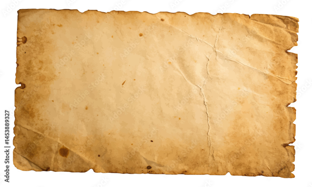 Vintage aged original old paper sheet background or texture with natural imperfections perfect for antique design projects and historical themes
