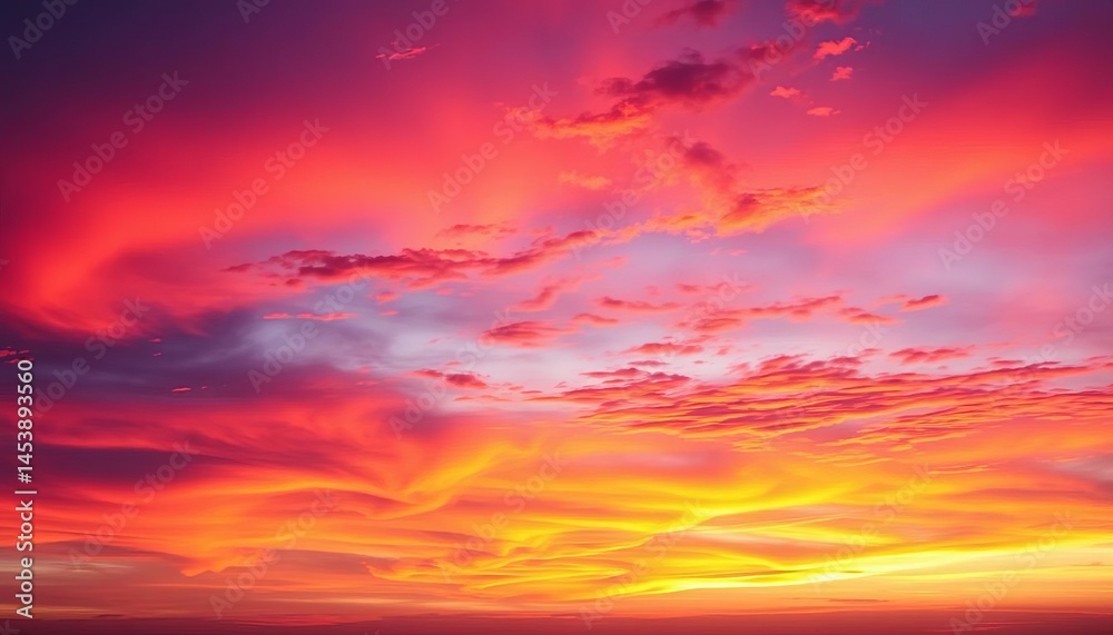 Vibrant sunset hues paint the sky with fiery oranges, soft pinks, and deep blues, dawn, twilight Vibrant sunset hues paint the sky with fiery oranges, soft pinks, and deep blues, dawn, twilight