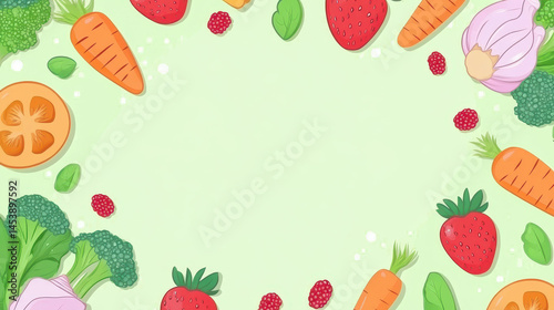 Top View Flat Lay of Healthy Foods, Superfoods, Fruits, Vegetables, Grains, and Nuts on Natural Backgrounds — Ideal for Nutrition, Recipes, and Wellness Projects