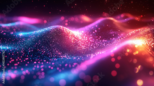 Synergy of abstract elements with vibrant kaleidoscopic forms merging in fluid motion, where neon streaks and soft pastel bursts coalesce into a harmonious visual symphony of summer energy background 