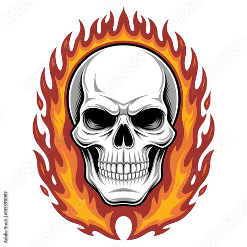 human skeleton face with fair illustration vector
