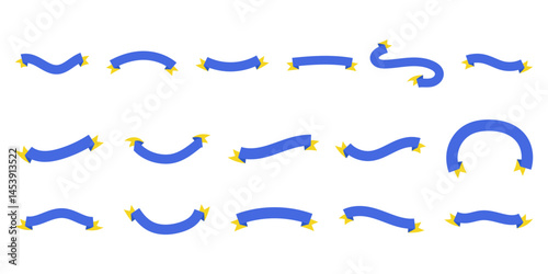 Blue and Yellow Ribbon Business