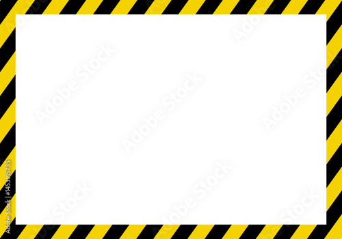warning frame background. black and yellow stripe lines.