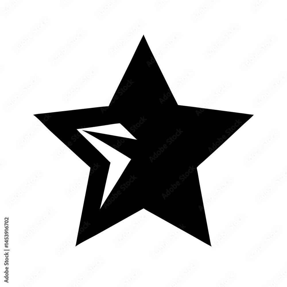 Fototapeta premium star with percent silhouette on transparent background for web and graphic design