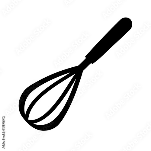 whisk silhouette on transparent background for web and graphic design