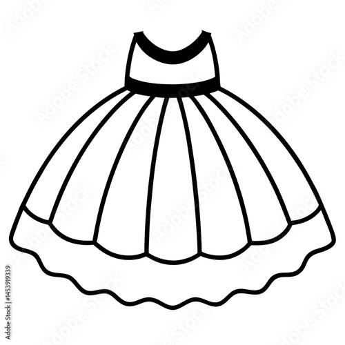 Minimal Crinoline Vector on White