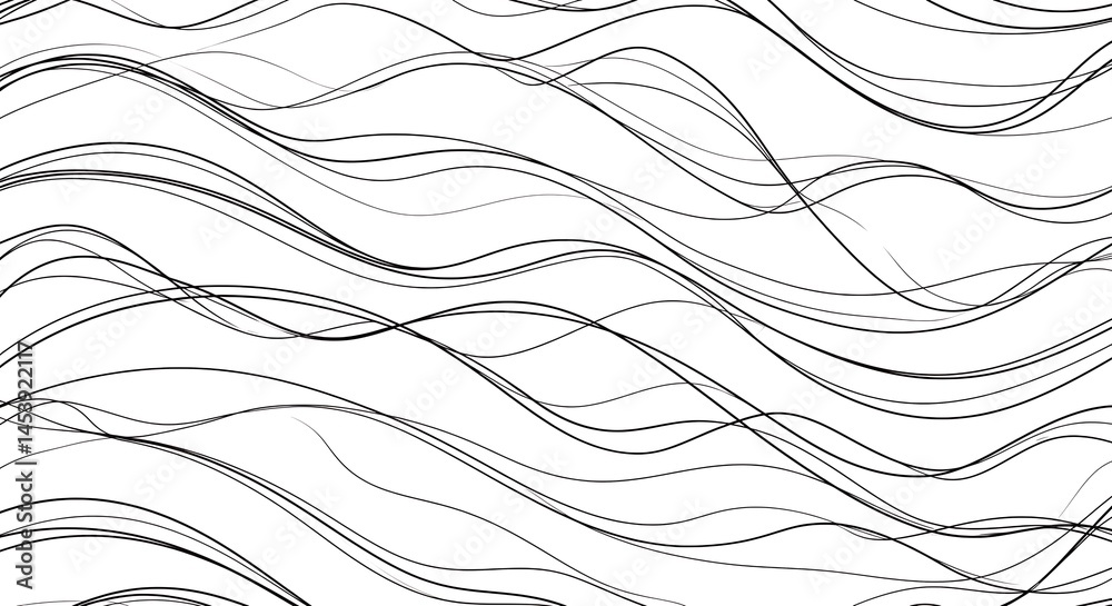 Fototapeta premium Hairline strokes with flawless Bezier curves 