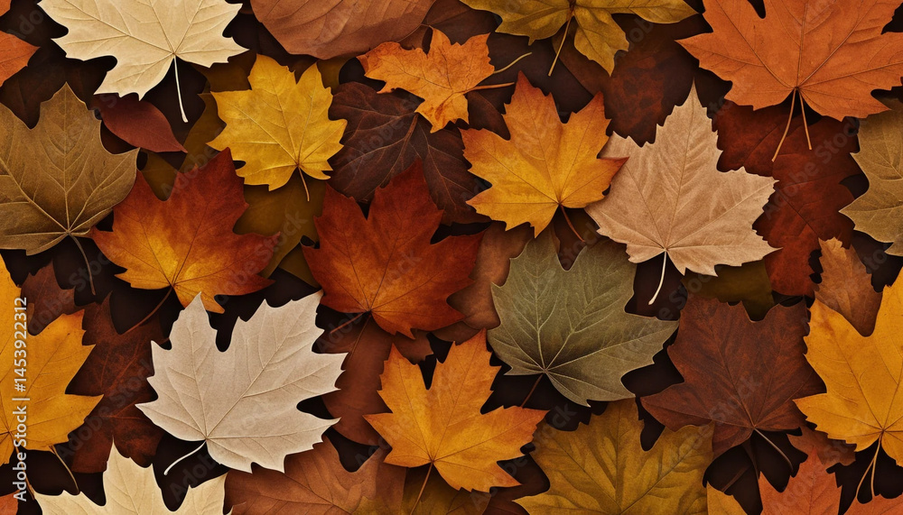 Elegant Pattern of Autumn Leaves Elegant Pattern of Autumn Leaves
