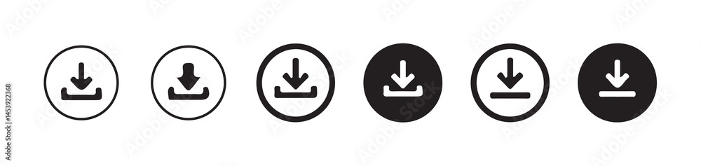 Download and upload icon buttons set. Files download and upload icons symbol in line and flat style on white background. vector illustration eps 10. Download and upload icon buttons set. Files download and upload icons symbol in line and flat style on white background. vector illustration eps 10.