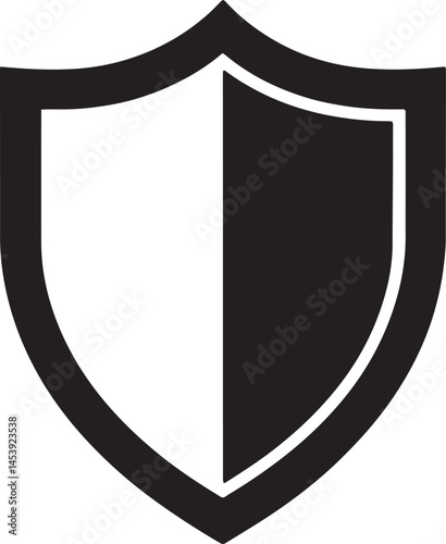 Black Shield Icon – Security, Defense, and Protection Symbol