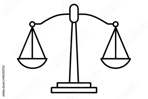 Digital Scale Line Art Vector Illustration 