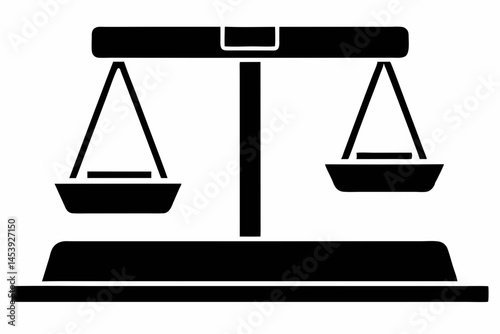 Digital Scale Silhouette Vector Illustration 