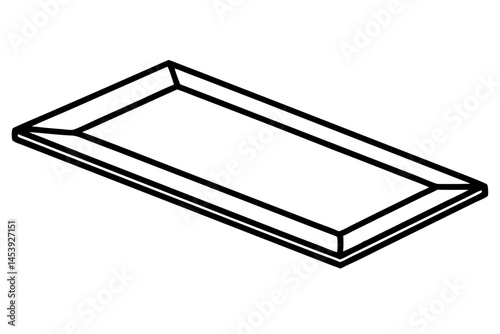 Doormat Corner Line Art Vector Illustration 