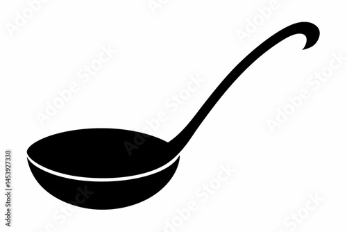 Ladle Rest Silhouette Vector Illustration  