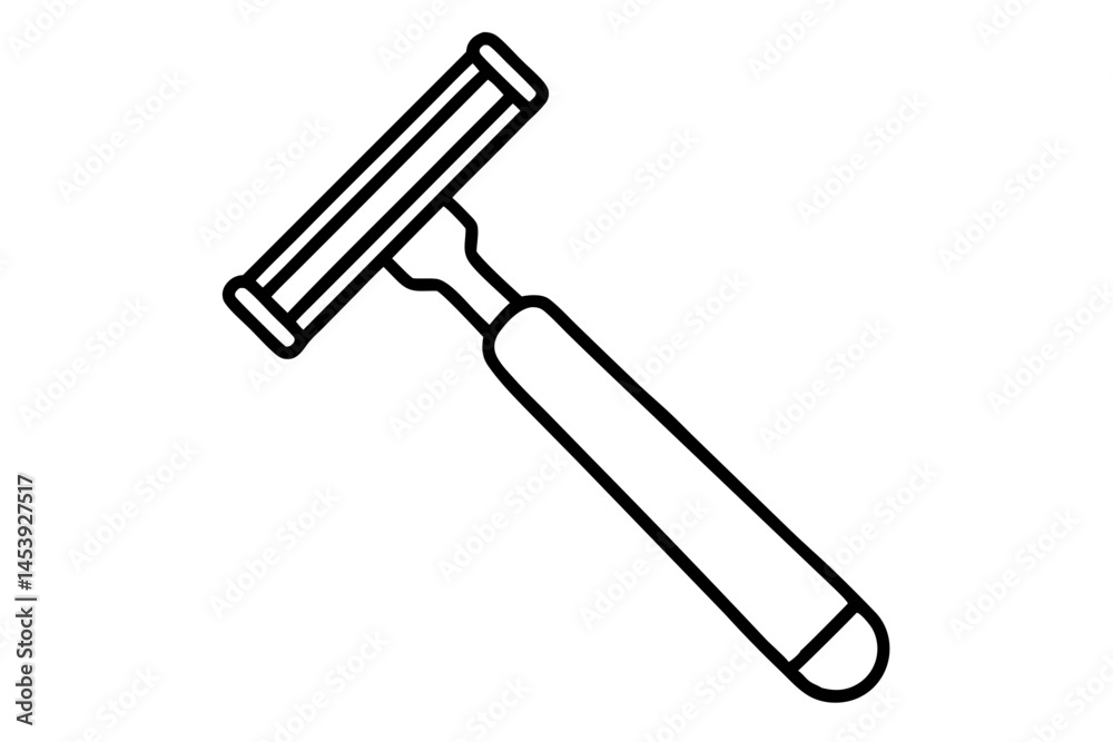 Razor Holder Line Art Vector Illustration  