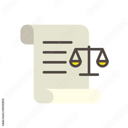 Court Document Legal and Law Icon