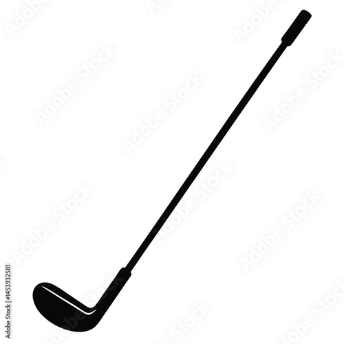 Golf Club Silhouette Vector Graphic of a Classic Golf Putter