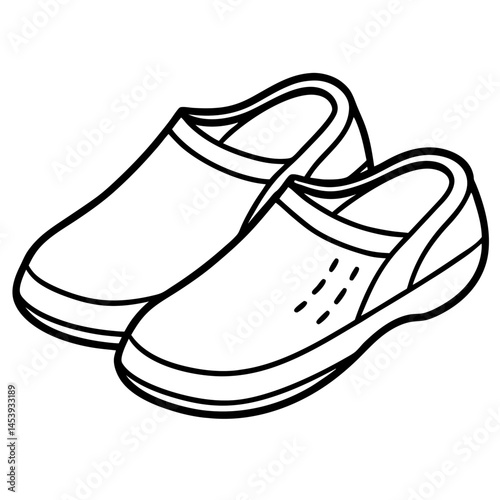Minimal Clogs Vector on White