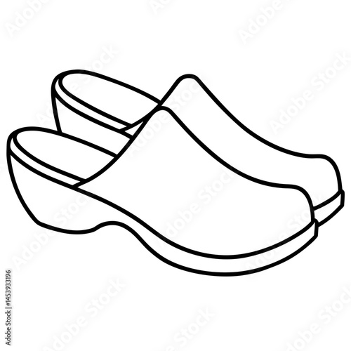 Minimal Clogs Vector on White
