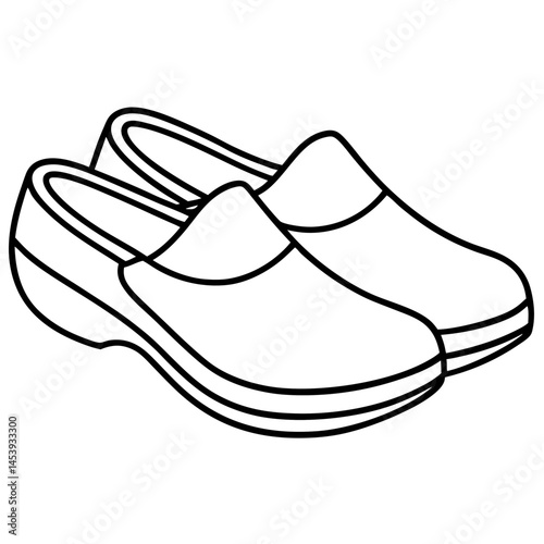 Minimal Clogs Vector on White
