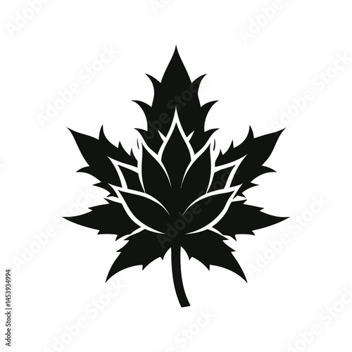 sea holly icon sign of silhouette vector illustration on white background
