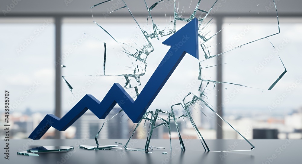 Fototapeta premium Breaking Barriers: Growth Through Innovation and Disruption