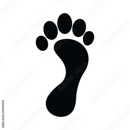 Man Footprints icon sign of silhouette vector illustration