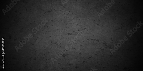Dark Black background texture, old vintage charcoal black backdrop wall grunge design. Abstract black wall surface, black stucco texture. Black gray satin dark texture luxurious background.