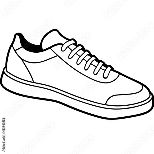 Minimal Sneakers Vector on White