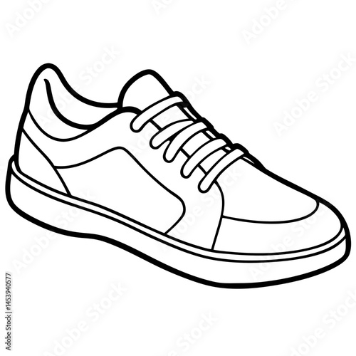 Minimal Sneakers Vector on White