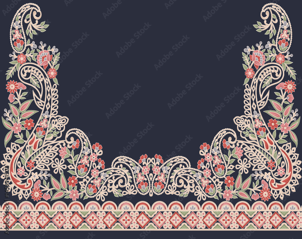 abstract floral background with flowers
