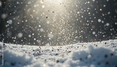 Wallpaper Mural Falling Poppy Seeds A Winter's Gentle Snow Torontodigital.ca