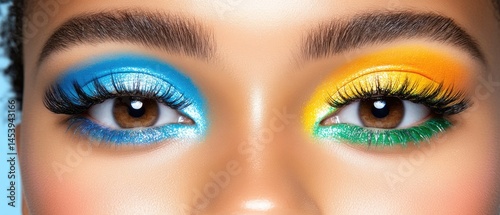Vibrant eyeshadow artistry photo