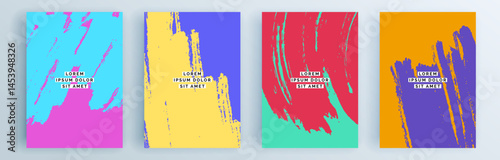 Modern abstract covers set, minimal covers design. Colorful geometric background, vector illustration.
